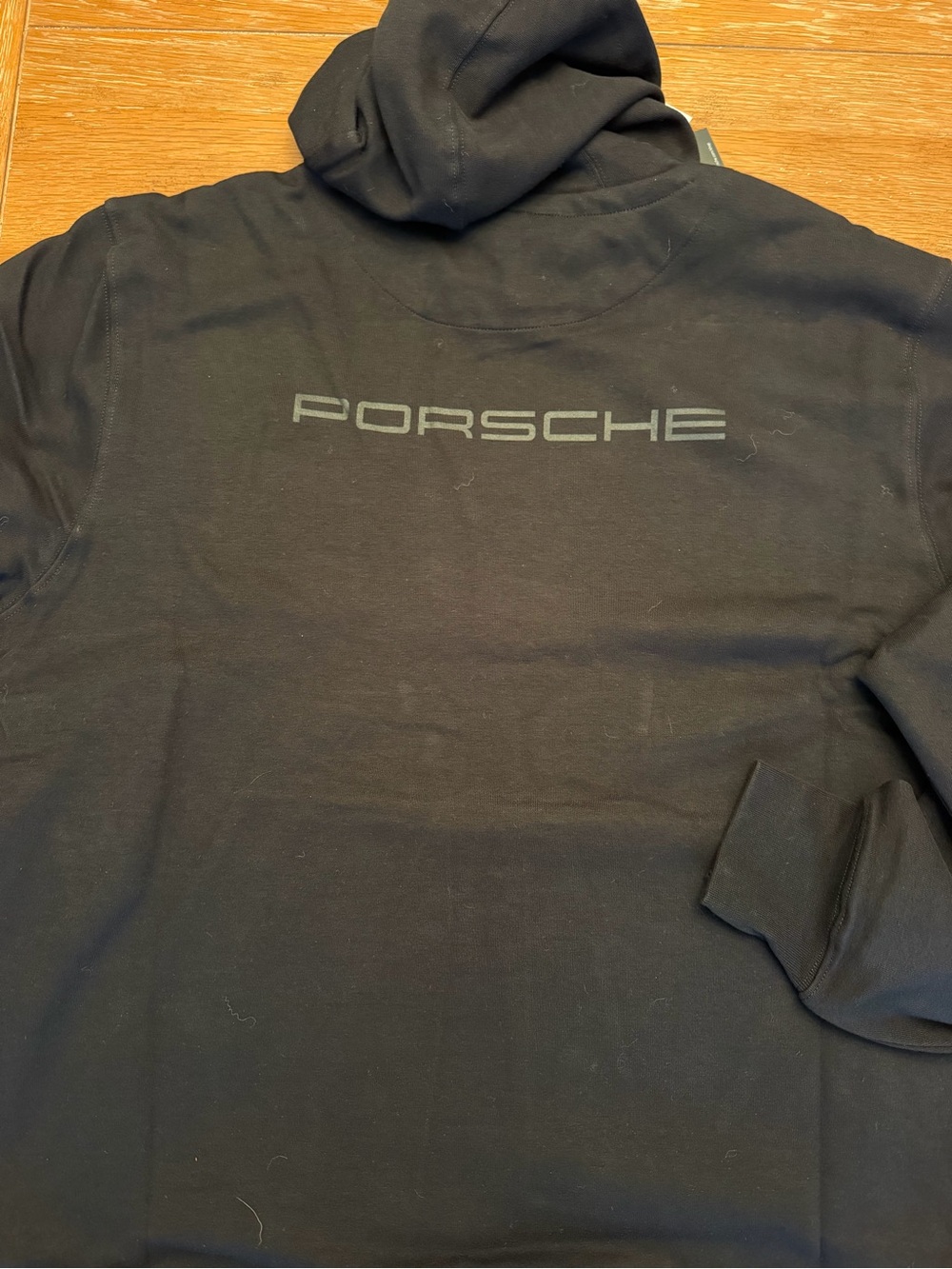 Porsche Design Black Hoodie with Red Hood Lining - Picture 2 of 4